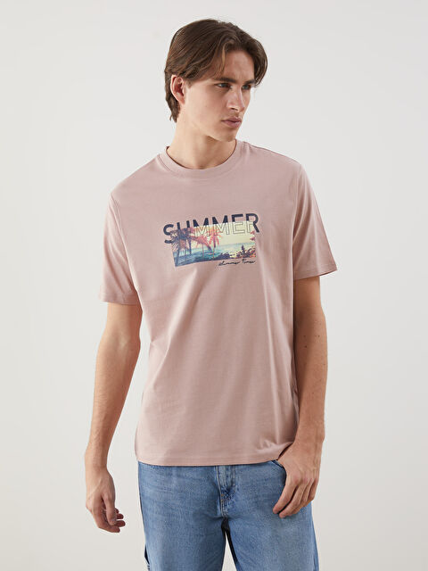 XSIDE Тениска с кръгло деколте, отпечатана, джърси, за мъже - S5IL33Z8-YPH