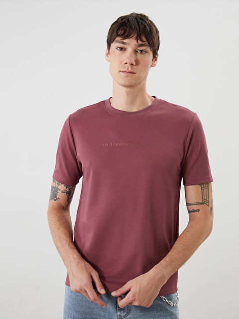 XSIDE Bisiklet Yaka Baskılı Penye Erkek Tişört - S5IM12Z8-H6G