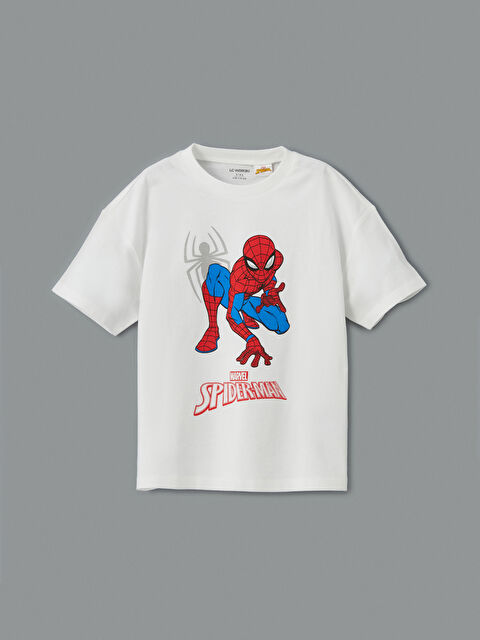 LCW Kids Crew Neck Spider-Man Printed Boys' T-Shirt - S5IO28Z1-Q6K