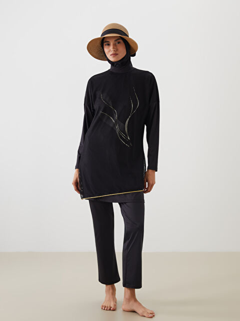 LCW DREAM Dik Yaka Baskılı Kadın Tesettür Mayo Takımı - S5IO35Z8-CVL