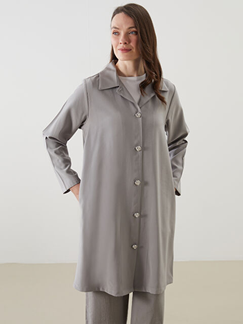 LCW Grace Keten Görünümlü Kadın Gömlek Tunik - S5IO56Z8-J2B