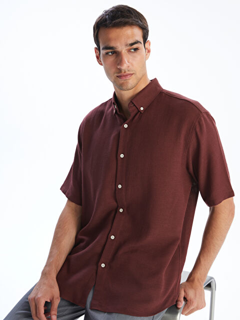 LCW Vision Regular Fit Kısa Kollu Erkek Gömlek - S5IO61Z8-HFA