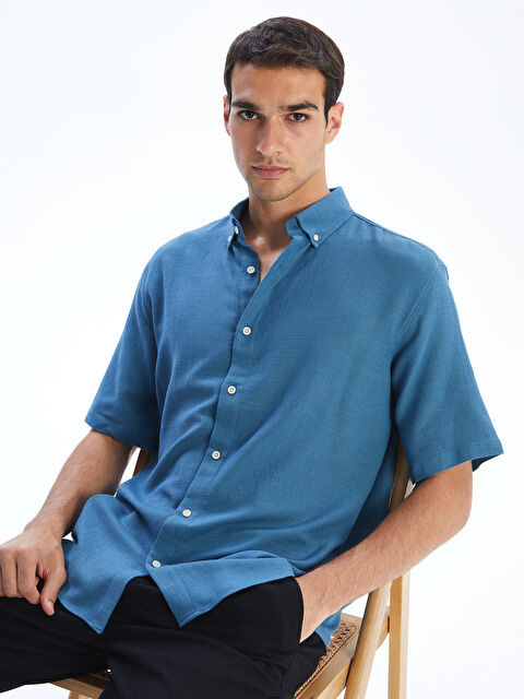 LCW Vision Regular Fit Kısa Kollu Erkek Gömlek - S5IO61Z8-HQ6