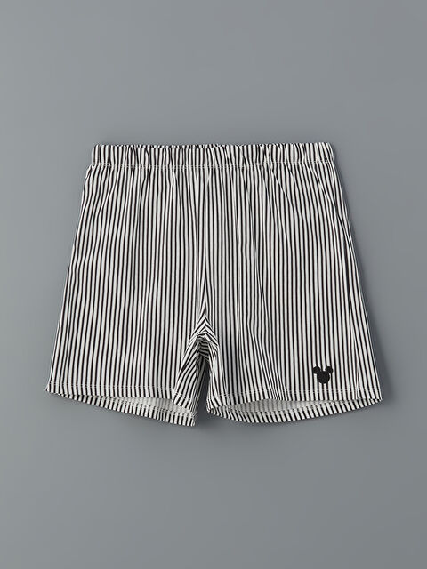 LCW Young Beli Lastikli Çizgili Kadın Şort Pijama Altı - S5IO90Z8-LRA