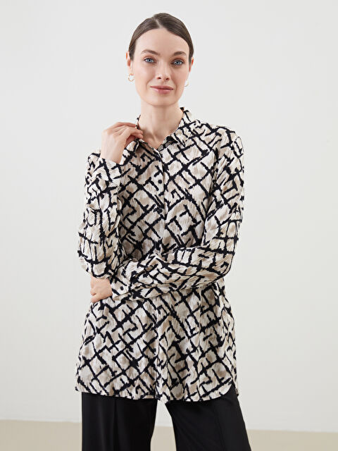 LCW Grace Regular Fit Desenli Kadın Gömlek - S5IP46Z8-LQJ