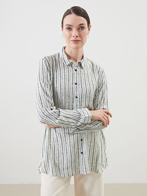 LCW Grace Regular Fit Desenli Kadın Gömlek - S5IP46Z8-LS5