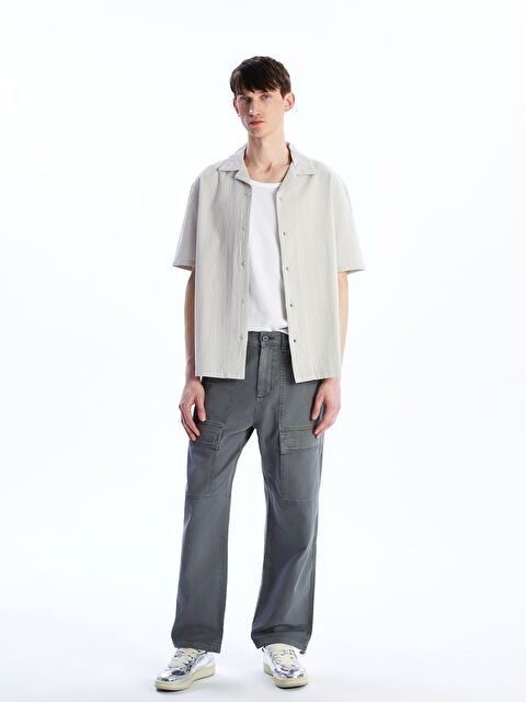 XSIDE Rahat Kalıp Gabardin Erkek Kargo Pantolon - S5IP49Z8-S8L