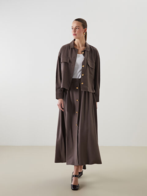 LCWAIKIKI Classic Beli Lastikli Kadın Etek - S5IP57Z8-HEH