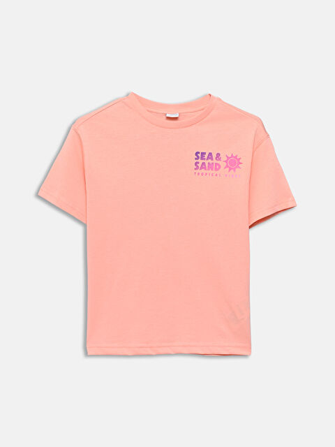 LCW Kids Crew Neck Printed Girls' T-Shirt