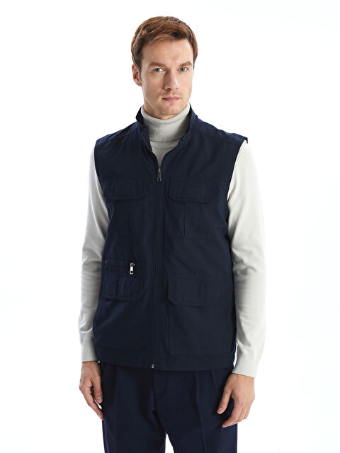 LCWAIKIKI Classic Standart Kalıp Dik Yaka Erkek Avcı Yeleği - S5IQ09Z8-RFD