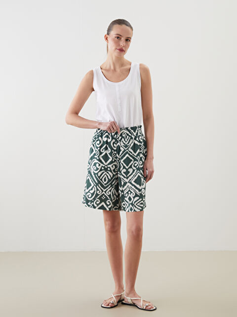 LCWAIKIKI Classic Elasticated Waist Patterned Women's Shorts - S5IQ37Z8-LRR