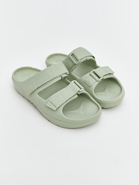 LCW STEPS Double Strap Velcro Women's Slipper - S5IQ79Z8-YJD