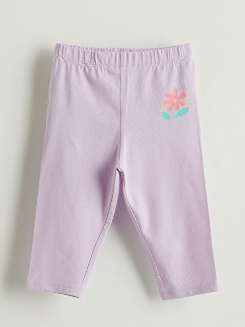 LCW Kids Beli Lastikli Çiçekli Kız Çocuk Tayt - S5IR19Z1-G3W