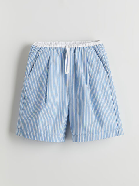 LCW Kids Смугасті шорти для дівчаток з еластичною талією - S5IR28Z4-LEN
