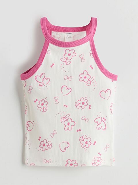 LCW Kids Halter Yaka Çiçekli Kız Çocuk Atlet - S5IR52Z1-LRA