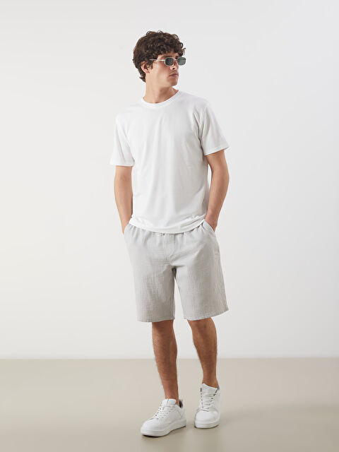 LCW Vision Slim Fit Beli Bağlama Detaylı Erkek Şort - S5IS32Z8-CUZ