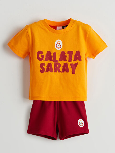 LCW baby Galatasaray Baskılı Erkek Bebek Şortlu Takım - S5IS73Z1-G3Z