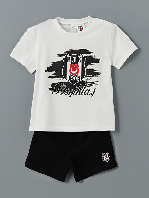 LCW baby Beşiktaş Baskılı Erkek Bebek Şortlu Takım - S5IS93Z1-FFB