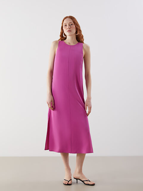 LCW Vision Дөңгелек жағалы тілік детальді көйлек - S5IT42Z8-R2A