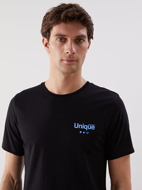 LCW ECO Bisiklet Yaka Kısa Kollu Baskılı Penye Erkek Tişört - S5IU18Z8-CVL