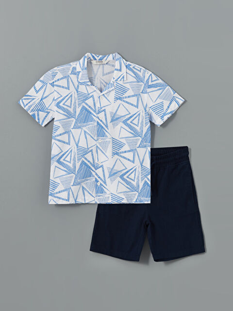 LCW ECO Patterned Boys' Shirt and Shorts