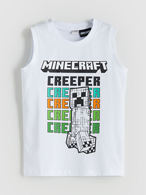 LCW Kids Bisiklet Yaka Minecraft Baskılı Erkek Çocuk Atlet - S5IV34Z4-Q6K