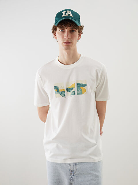 XSIDE Crew Neck Printed Jersey Men's T-Shirt - S5IY68Z8-R9J