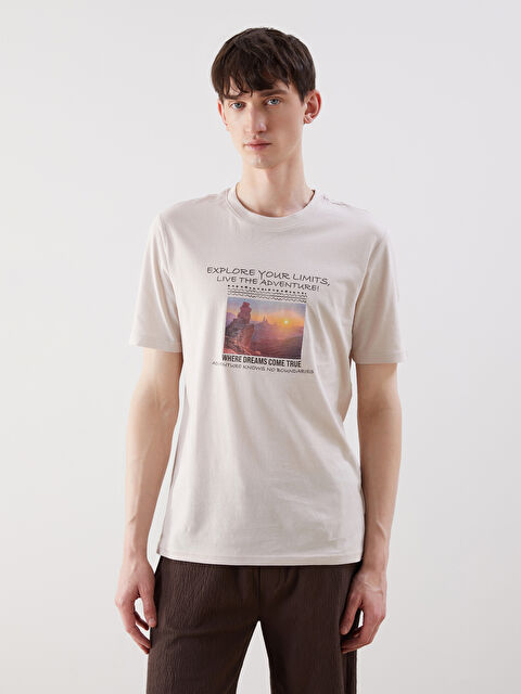 XSIDE Crew Neck Printed Jersey Men's T-Shirt - S5IY74Z8-SXJ