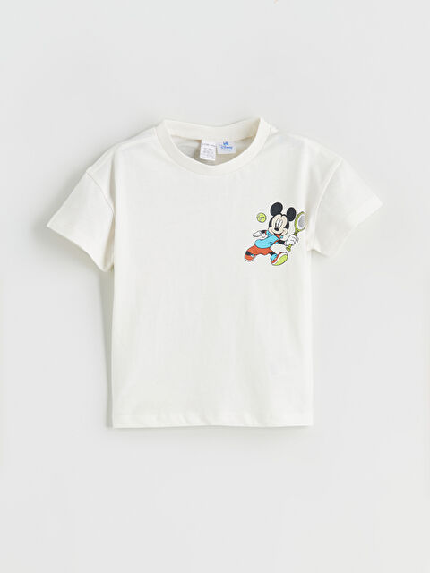 LCW baby Mickey Mouse Baskılı Erkek Bebek Tişört - S5IY94Z1-FSQ