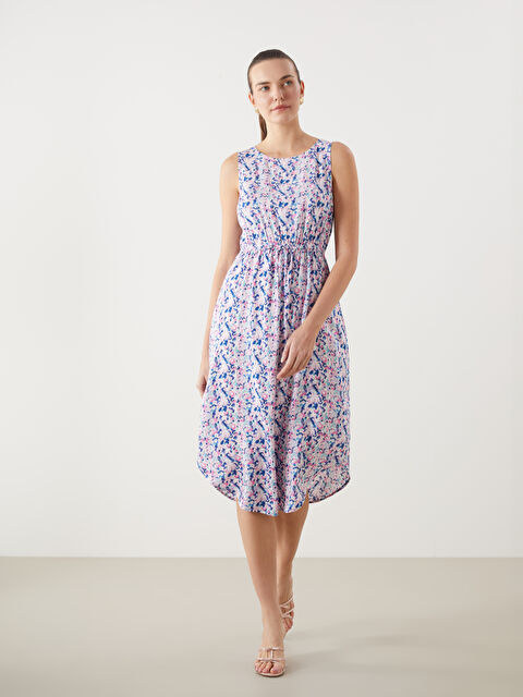 LCWAIKIKI Classic Floral Ruched Women's Dress - S5IY99Z8-F9C