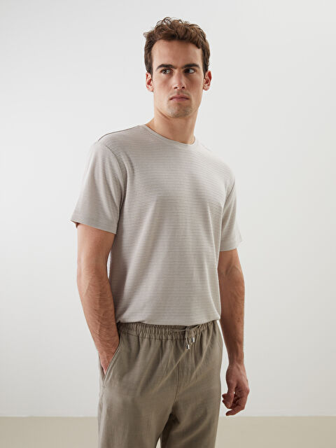 LCW Vision Crew Neck Men's T-Shirt - S5J032Z8-J0B