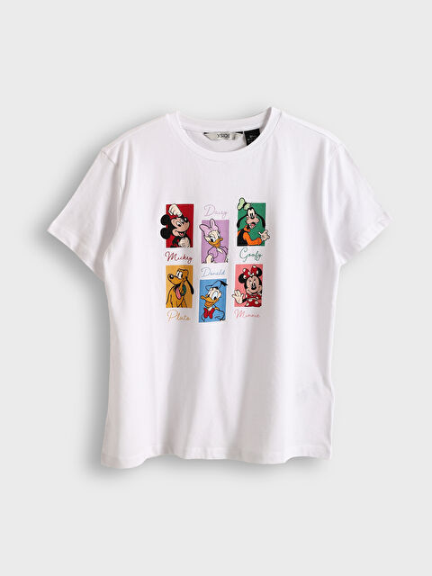 LCWAIKIKI Classic Crew Neck Mickey and Friends Printed Women's T-Shirt - S5J062Z8-Q6K