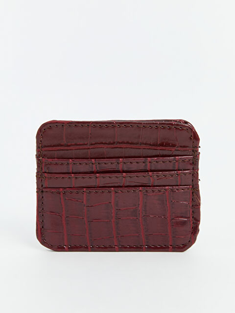 LCW ACCESSORIES Deri Görünümlü Kroko Desenli Kadın Kartlık