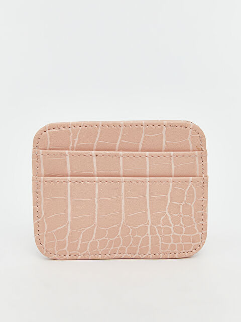 LCW ACCESSORIES Deri Görünümlü Kroko Desenli Kadın Kartlık