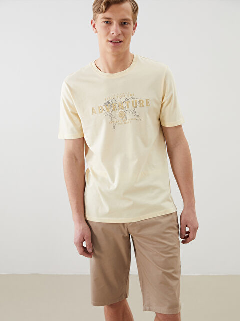 LCWAIKIKI Classic T-shirt en Jersey Imprimé à Col Rond pour Hommes - S5J108Z8-Z3T