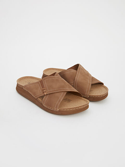 LCW STEPS Süet Görünümlü Erkek Terlik - S5J192Z8-EMU