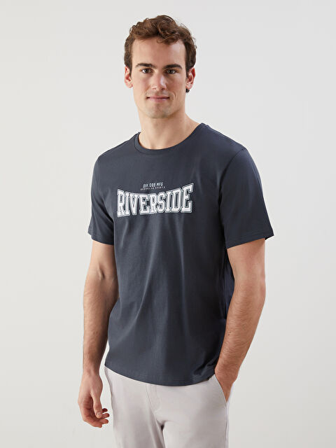 LCW ECO Bisiklet Yaka Kısa Kollu Baskılı Penye Erkek Tişört - S5J266Z8-HKG