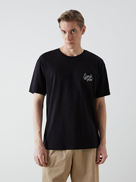 LCW ECO Bisiklet Yaka Kısa Kollu Baskılı Penye Erkek Tişört - S5J282Z8-CVL