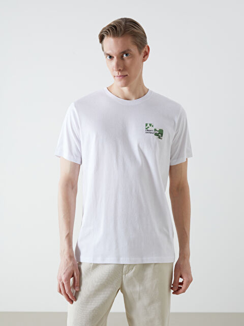 LCW ECO Bisiklet Yaka Kısa Kollu Baskılı Penye Erkek Tişört - S5J289Z8-J5E