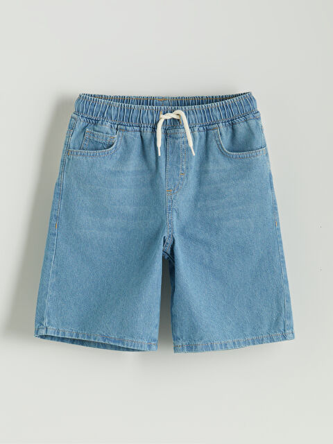 LCW Kids Beli Lastikli Erkek Çocuk Jean Şort - S5J298Z4-507