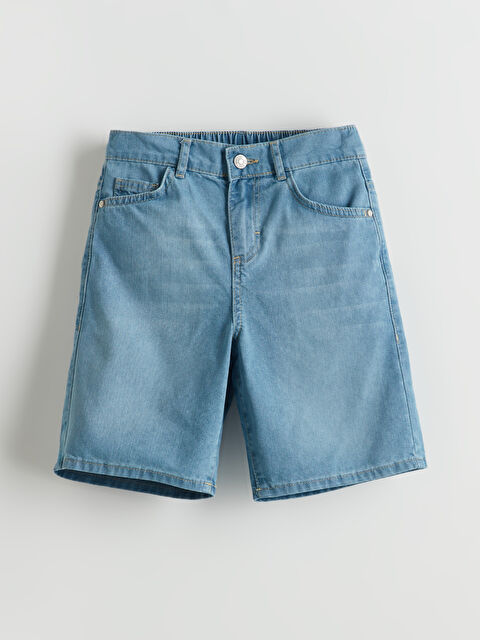 LCW Kids Beli Lastikli Erkek Çocuk Jean Şort - S5J300Z4-311