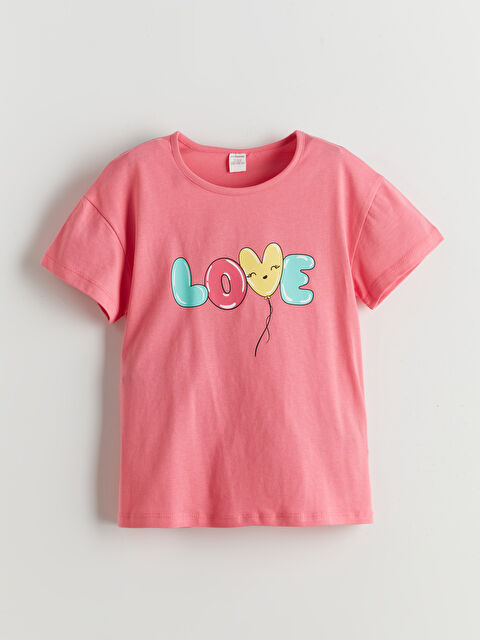 LCW Kids Crew Neck Printed Girls' T-Shirt - S5J645Z1-FJ0