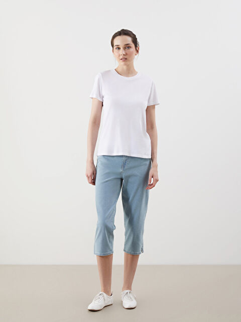 LCWAIKIKI Classic Dar Fit Kadın Jean Kapri - S5J653Z8-311