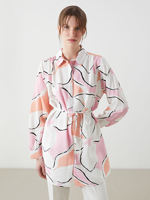 LCWAIKIKI Classic Desenli Kadın Gömlek Tunik - S5J667Z8-LRA