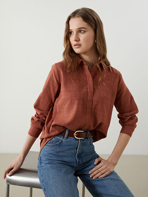 LCWAIKIKI Classic Dokulu Kadın Gömlek Tunik - S5J689Z8-KVM