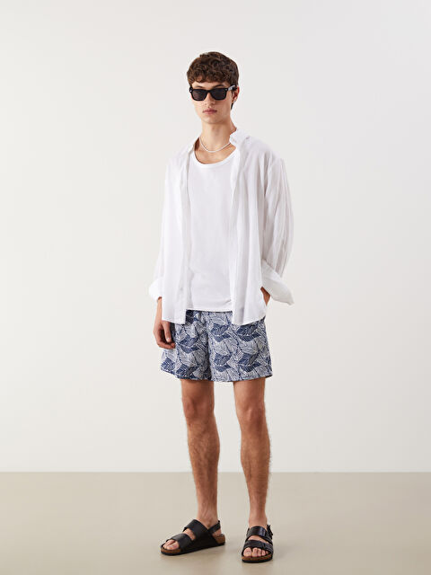 LCW SWIMWEAR Kısa Boy Desenli Erkek Deniz Şortu - S5J697Z8-KKN