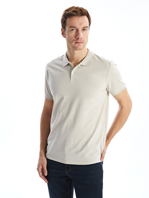 LCW ECO Мужская футболка-поло с коротким рукавом в полоску - S5J730Z8-Y9H