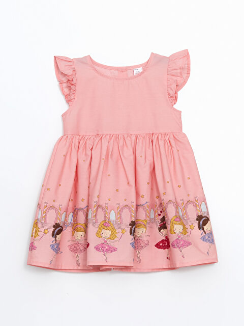 LCW ECO Bisiklet Yaka Çizgili Kız Çocuk Elbise - S5J734Z1-LT4