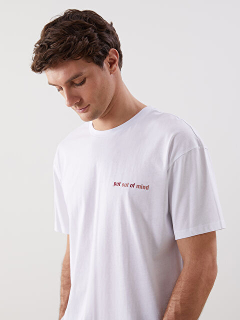 LCW ECO Bisiklet Yaka Kısa Kollu Baskılı Penye Erkek Tişört - S5J742Z8-J5E