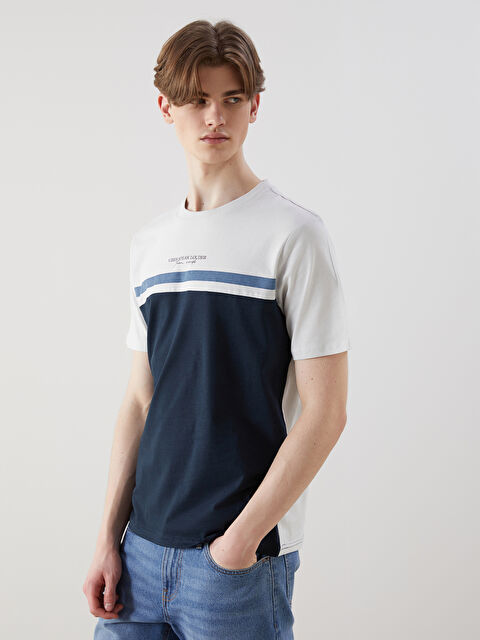 XSIDE Crew Neck Short Sleeve Men's T-Shirt - S5J761Z8-RRX